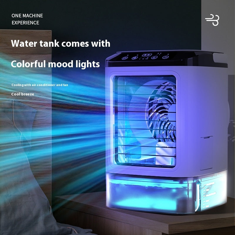 New Style Air Cooler Desktop Air Conditioner Fan Dual Spray Cooling Electric Fan Air Cooler USB Portable Refrigeration SUM&WIN