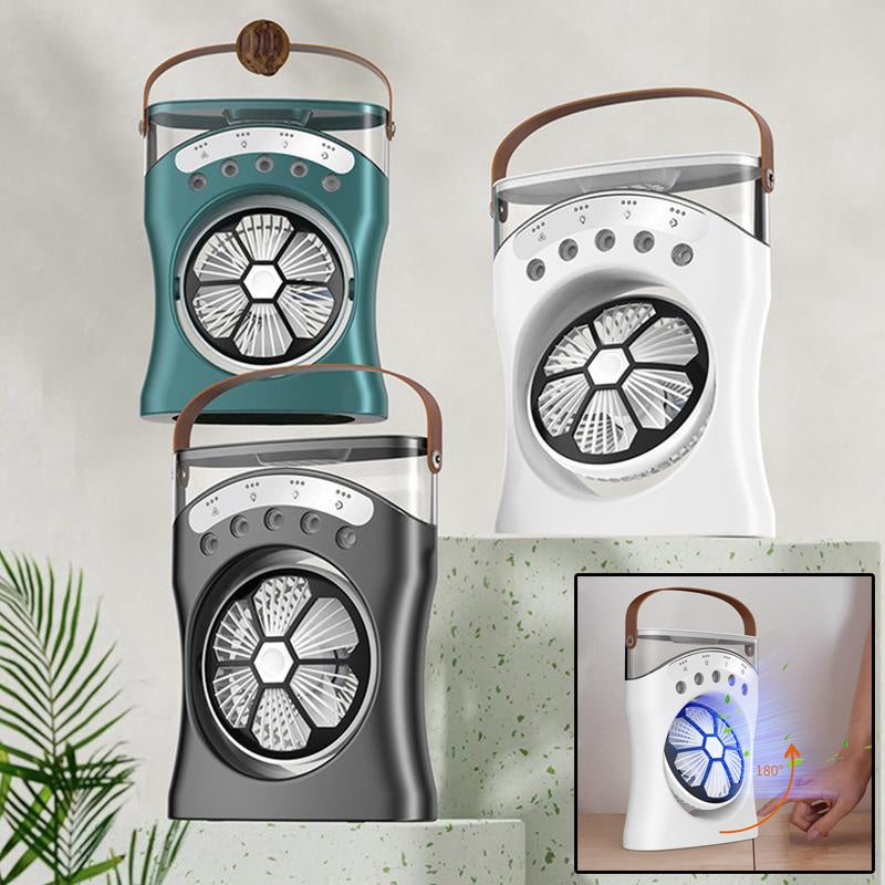 Portable Fan Portable Mini Humidifier Fan Water Spraying Fan Rechargeable Cooler Air Adjustment Fan For Hot Weather SUM&WIN