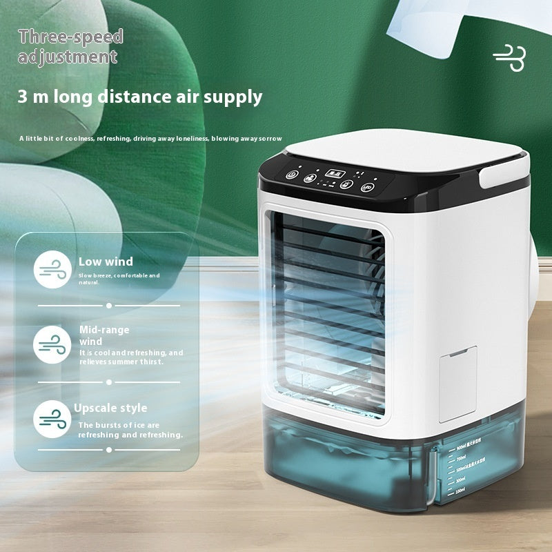 New Style Air Cooler Desktop Air Conditioner Fan Dual Spray Cooling Electric Fan Air Cooler USB Portable Refrigeration SUM&WIN