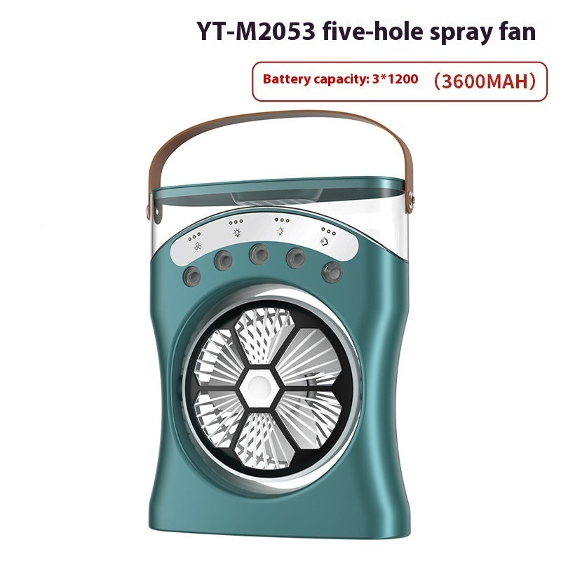 Portable Fan Portable Mini Humidifier Fan Water Spraying Fan Rechargeable Cooler Air Adjustment Fan For Hot Weather SUM&WIN