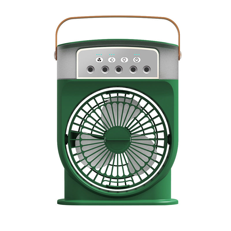 Portable USB Air Conditioner Cooling Fan With 5 Sprays 7 Color Light 600ML Water Tank Spray Mist Air Cooler Humidifiers SUM&WIN