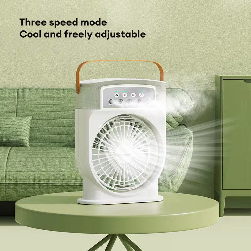 Portable USB Air Conditioner Cooling Fan With 5 Sprays 7 Color Light 600ML Water Tank Spray Mist Air Cooler Humidifiers SUM&WIN
