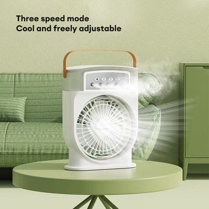 Portable USB Air Conditioner Cooling Fan With 5 Sprays 7 Color Light 600ML Water Tank Spray Mist Air Cooler Humidifiers SUM&WIN
