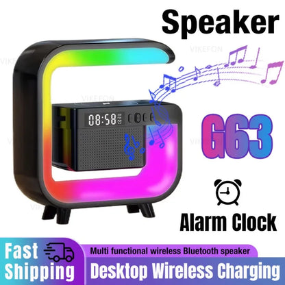 RGB Desk Clock Nightlight Wireless Charger | SUM&WIN