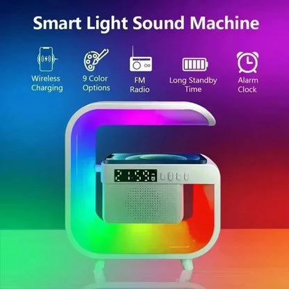 RGB Desk Clock Nightlight Wireless Charger | SUM&WIN