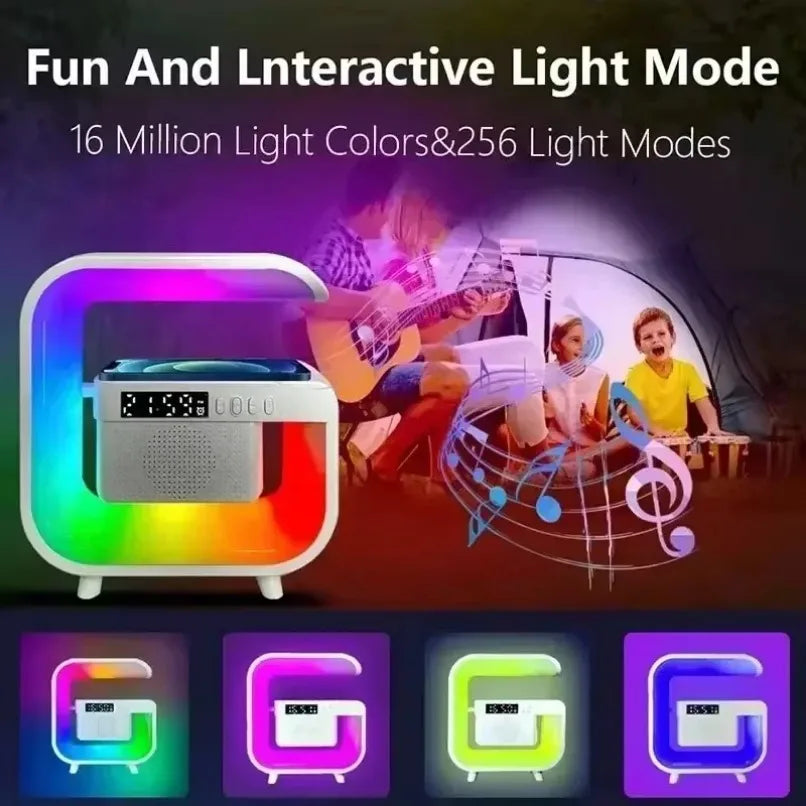 RGB Desk Clock Nightlight Wireless Charger | SUM&WIN