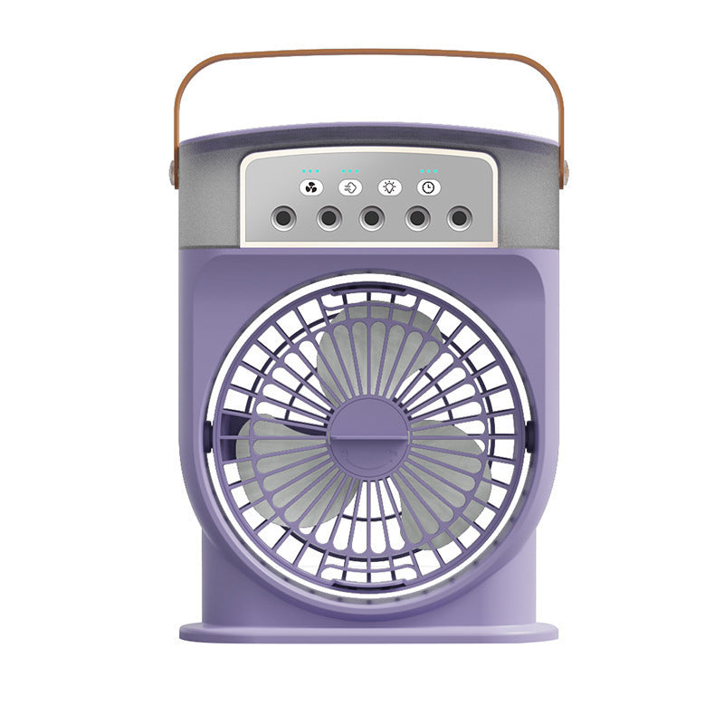 Portable USB Air Conditioner Cooling Fan With 5 Sprays 7 Color Light 600ML Water Tank Spray Mist Air Cooler Humidifiers SUM&WIN