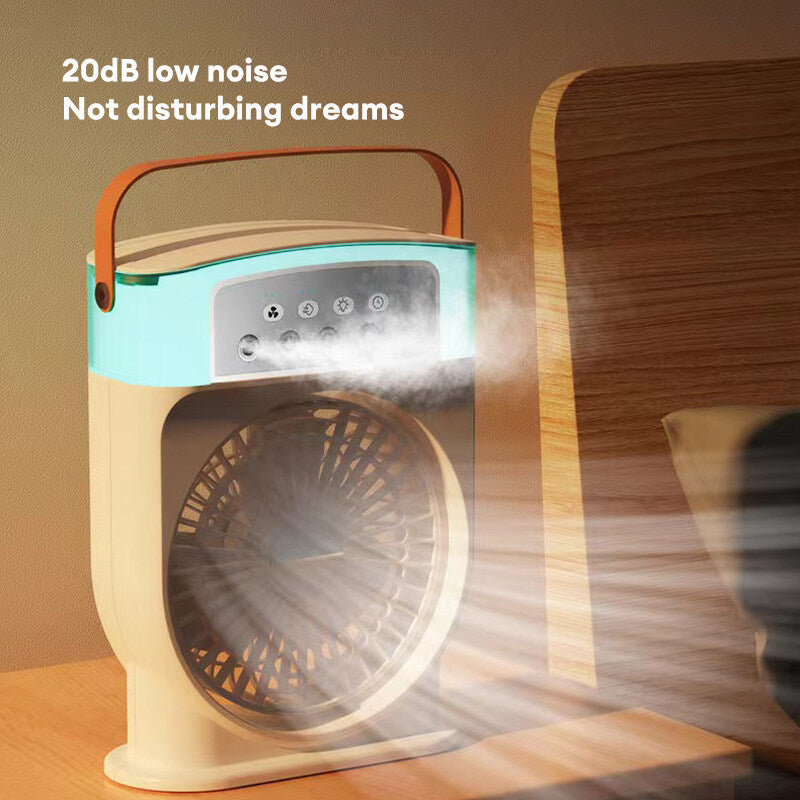 Portable USB Air Conditioner Cooling Fan With 5 Sprays 7 Color Light 600ML Water Tank Spray Mist Air Cooler Humidifiers SUM&WIN